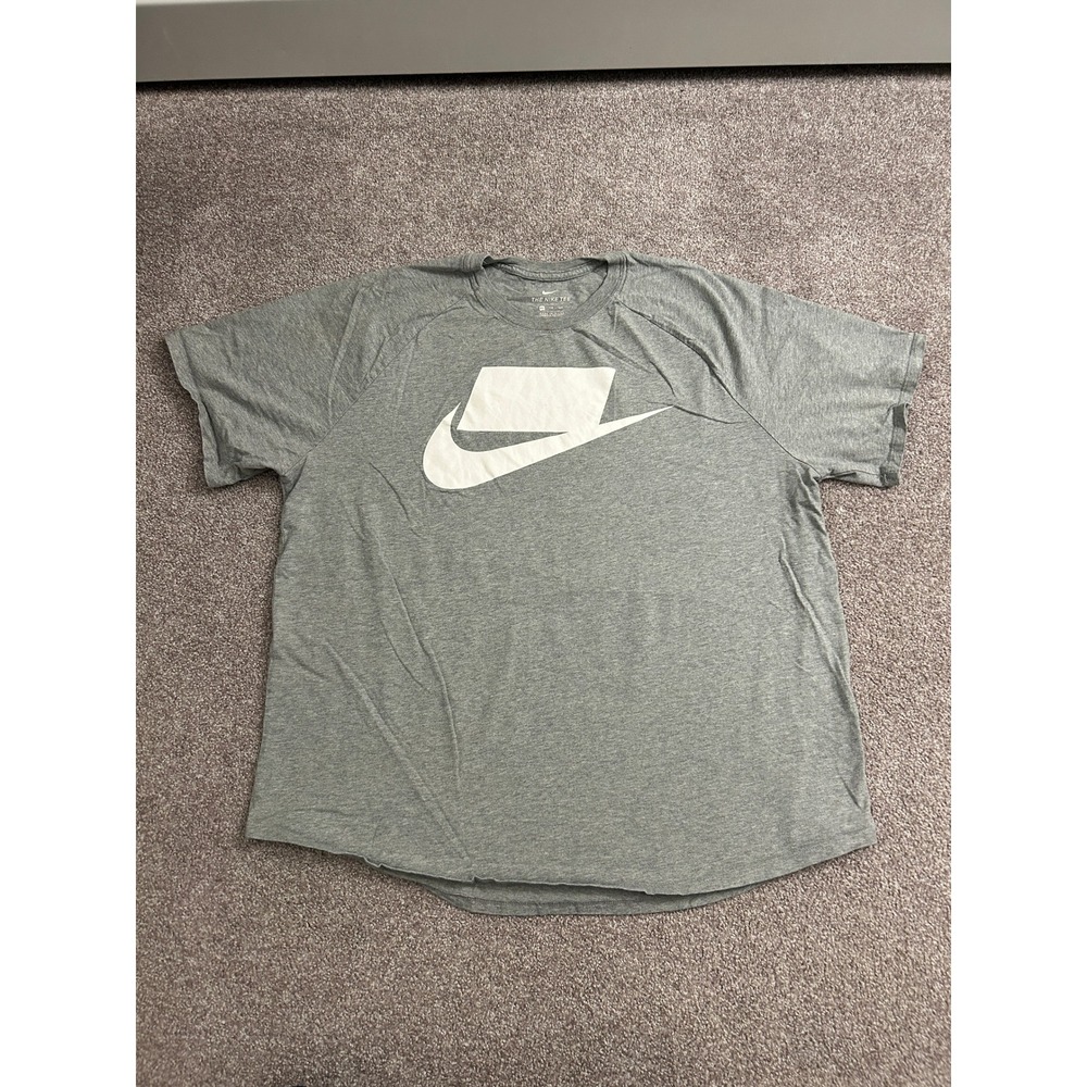 Nike Graphic T-Shirt Mens XXL Gray Excellent Futura Logo‎ Raglan Sportswear Tee